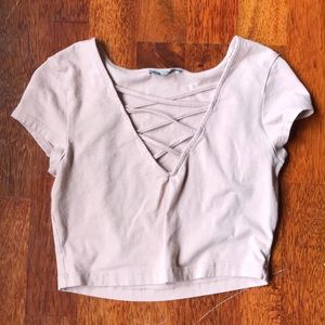 Pink crop top
